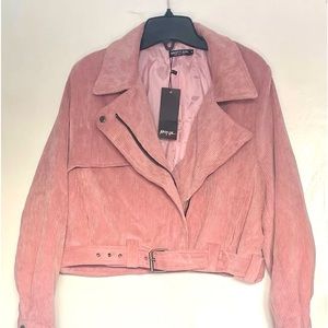 🆕Nasty Gal Collection Pink Before You Act Corduroy Moro Jacket
